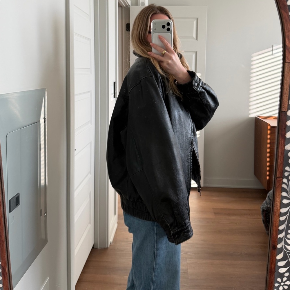 Vintage St. John's Bay Black Leather Jacket